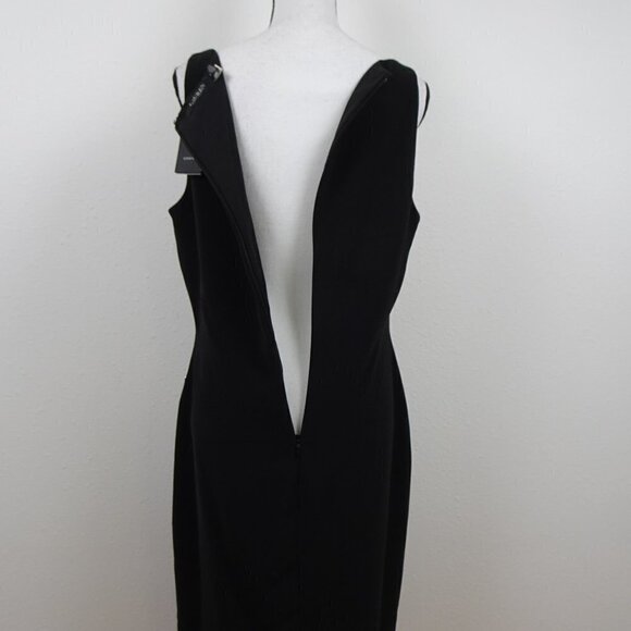 Ralph Lauren Scoop Neck Dress Women's Size 12 Black Sleeveless Lined Sheath - Picture 7 of 12